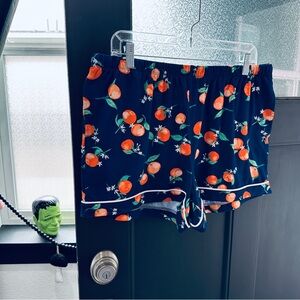 Joyspun Orange Print Sleep Shorts Sz L
